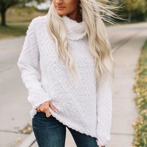 Willow and Root Diamond Loop Knit Sweater